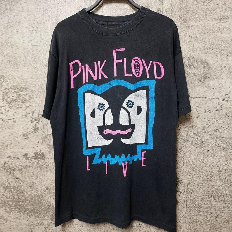 Graffiti Tide: Pink Floyd Inspired Short Sleeve Tee