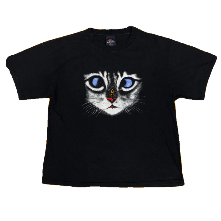 Vintage-Inspired Cute Cat Graphic T-Shirt