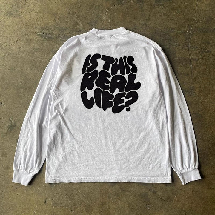 Original Letter Design Long Sleeve T-Shirt