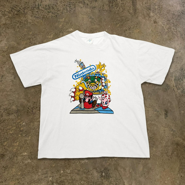 Mario Gaming Cartoon Print T-Shirt