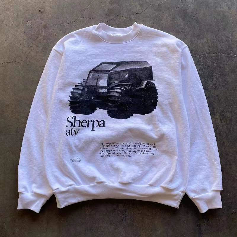 Vintage Hip Hop All Terrain Vehicle Graphic Sweatshirt