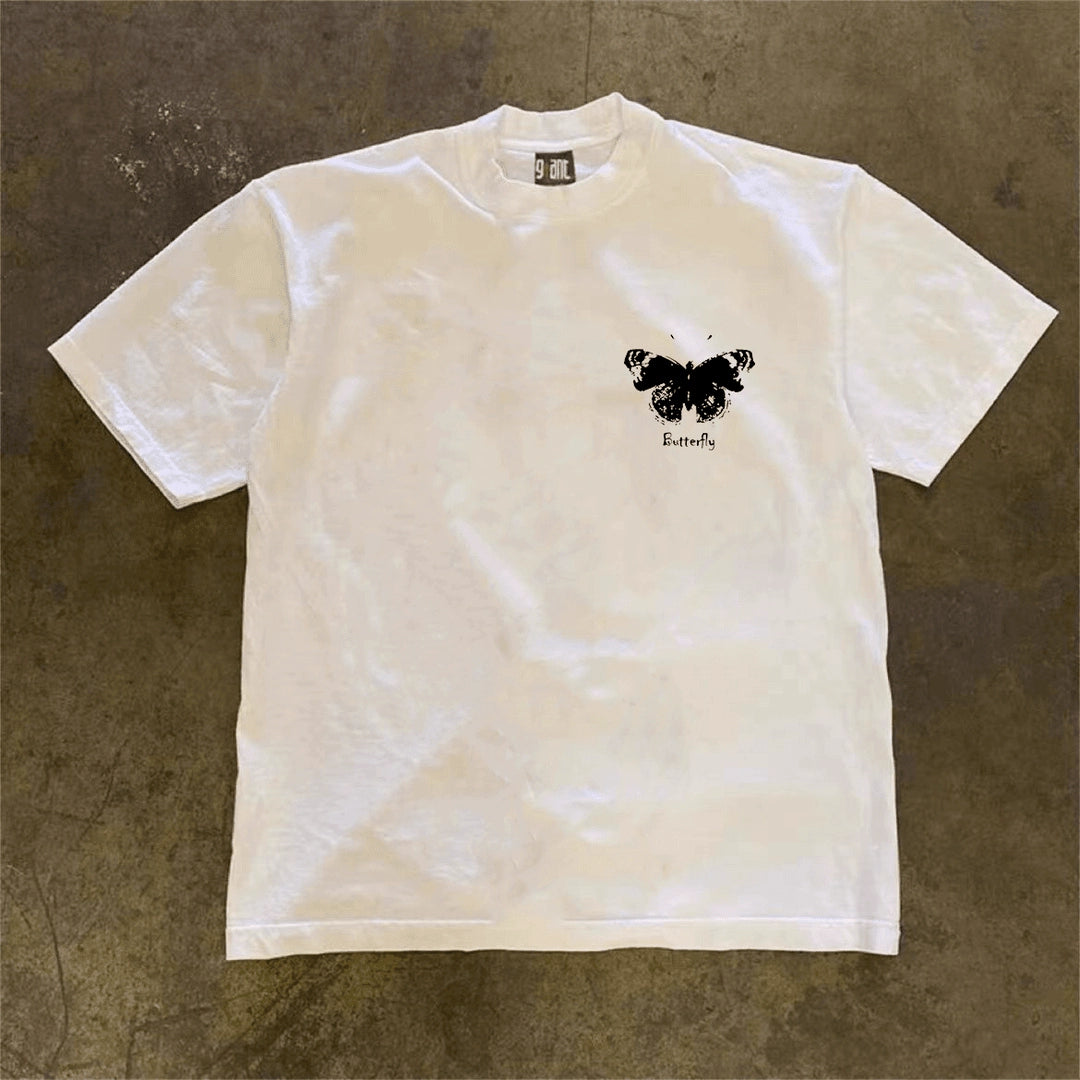 Chic Cut-Out Label Cotton T-Shirt