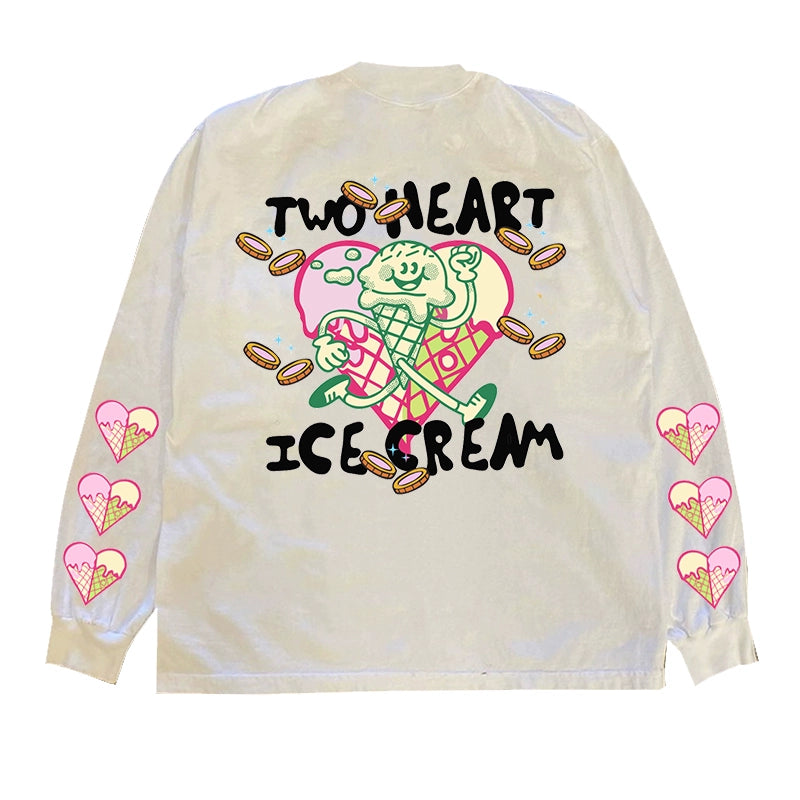 Impenetrable Love Ice Cream Graphic Long-sleeved T-shirt