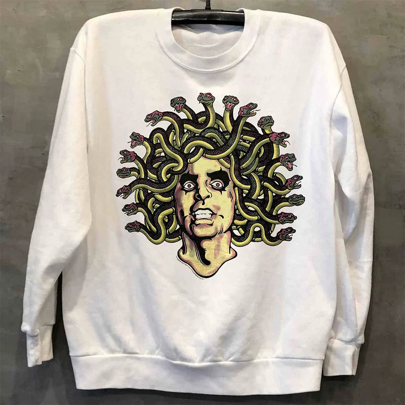 American Retro Street Style Round Neck Sweater by Alice Cooper