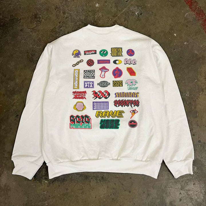 Creative Print Harbour Style Sweatshirt