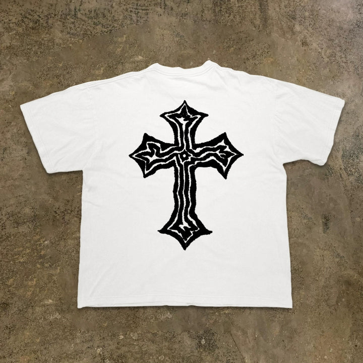 Graffiti Cross Streetwear Hip-Hop T-Shirt