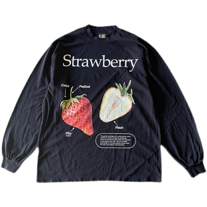 Strawberry Delight Long-Sleeved T-Shirt