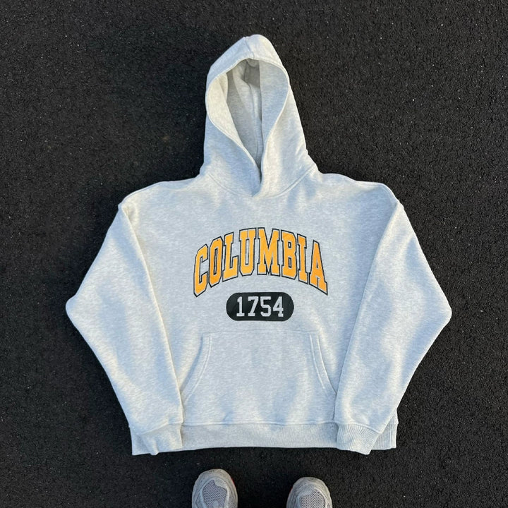 Heavyweight Grey American Style Hoodie