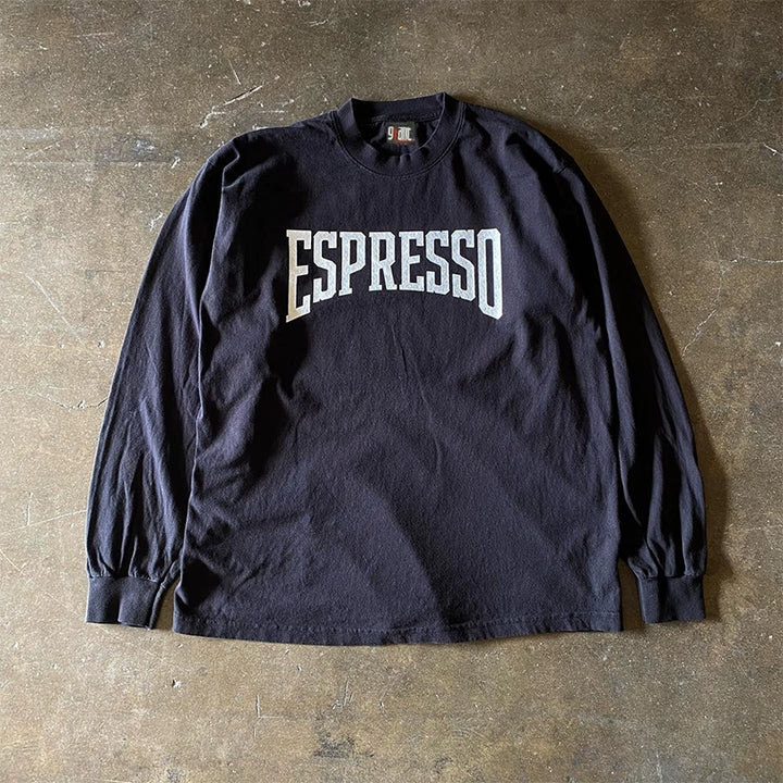 Espresso Opaque Long Sleeve Vintage Street Top