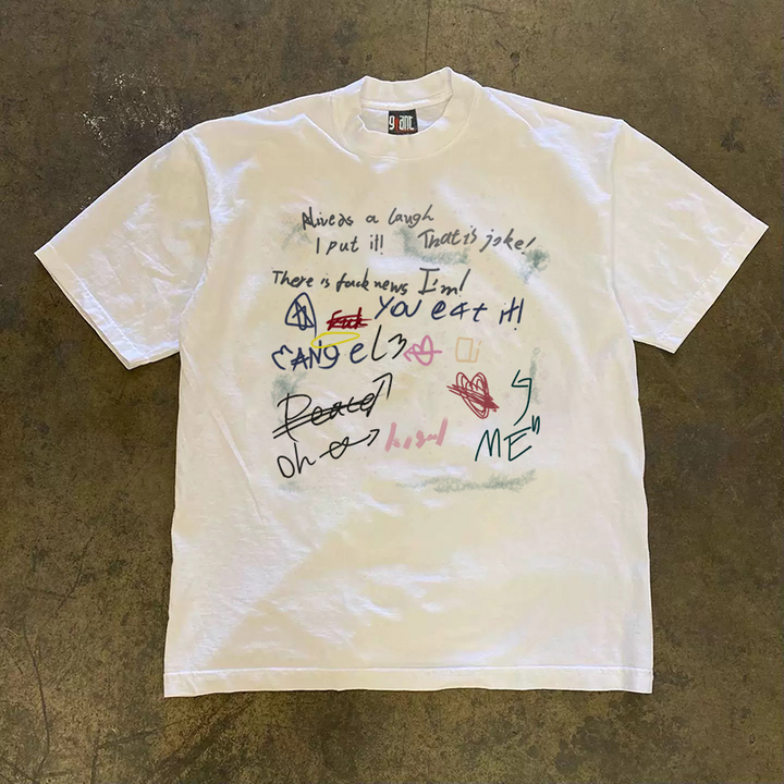 Scribble Word Collage Design Shirt