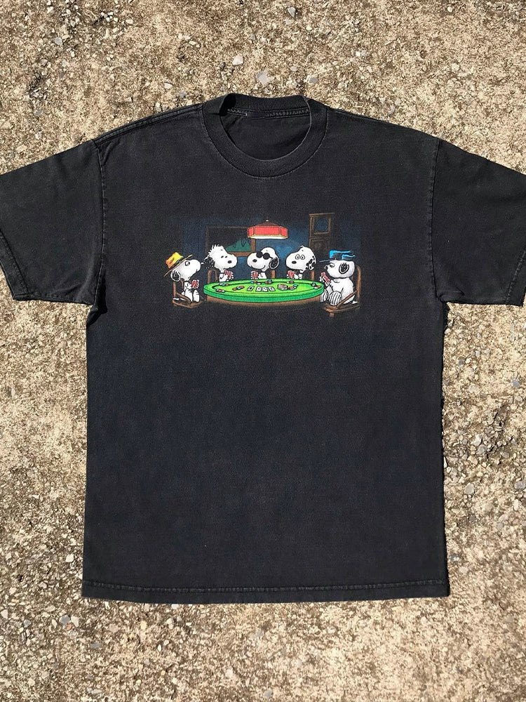 Snoopy Cartoon Anime Inspired Trendy Short Sleeve T-Shirt