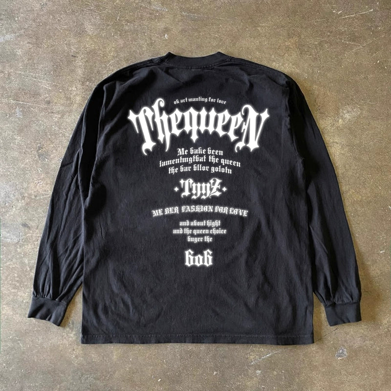 Graphic Letter Print Long Sleeve T-Shirt