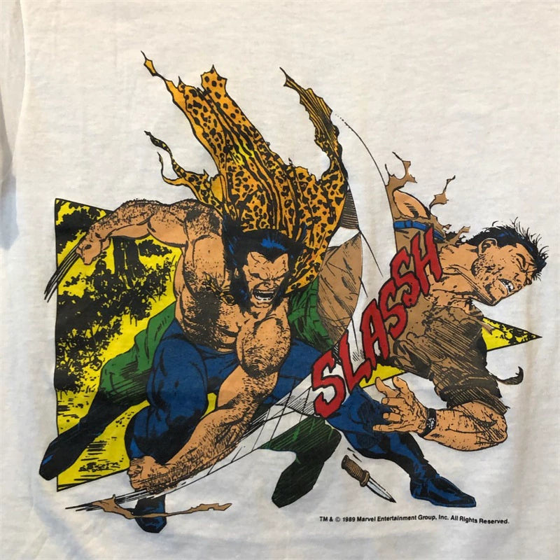 Wolverine vs Punisher Cartoon Anime Short Sleeve Tee