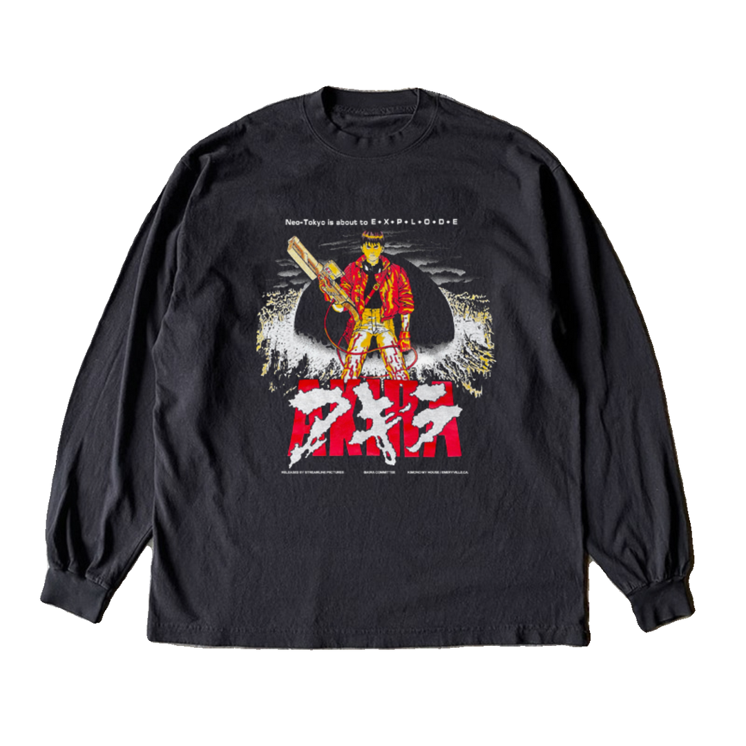 Vintage Akira Explosion Graphic Long Sleeve T-shirt