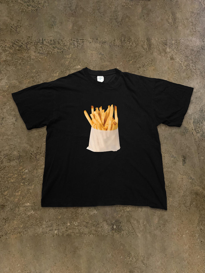 Realistic French Fries Printed Cotton T-Shirt