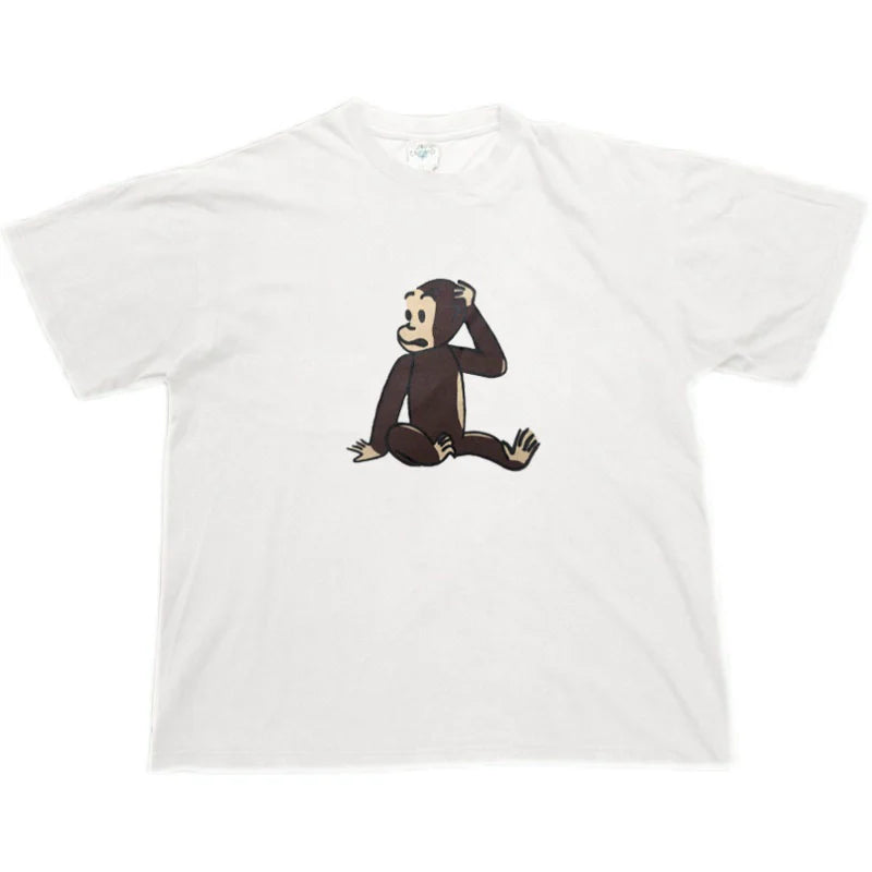 Vintage Cartoon Monkey Illustration T-shirt