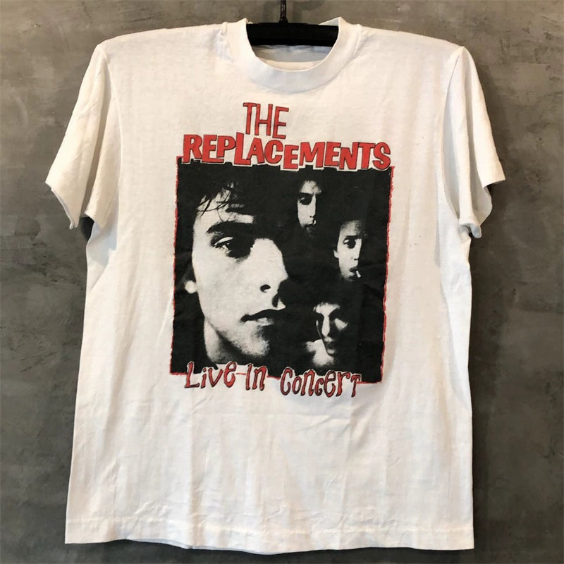 Vintage Retro Cotton T-Shirt with European and American Aesthetic