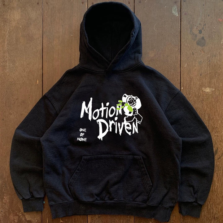 Vintage Street Design Hoodie in Autumn/Winter Theme