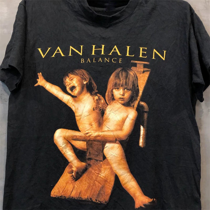 Van Halen Vintage Round Neck Rock Band T-Shirt