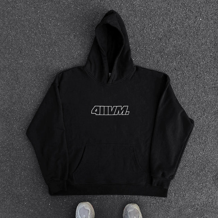 Minimalist Lettered Hoodie in Casual Style