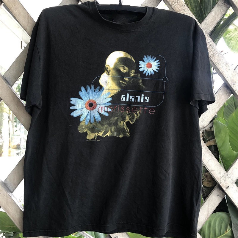 Alanis Morissette Retro Inspired Short Sleeve T-Shirt