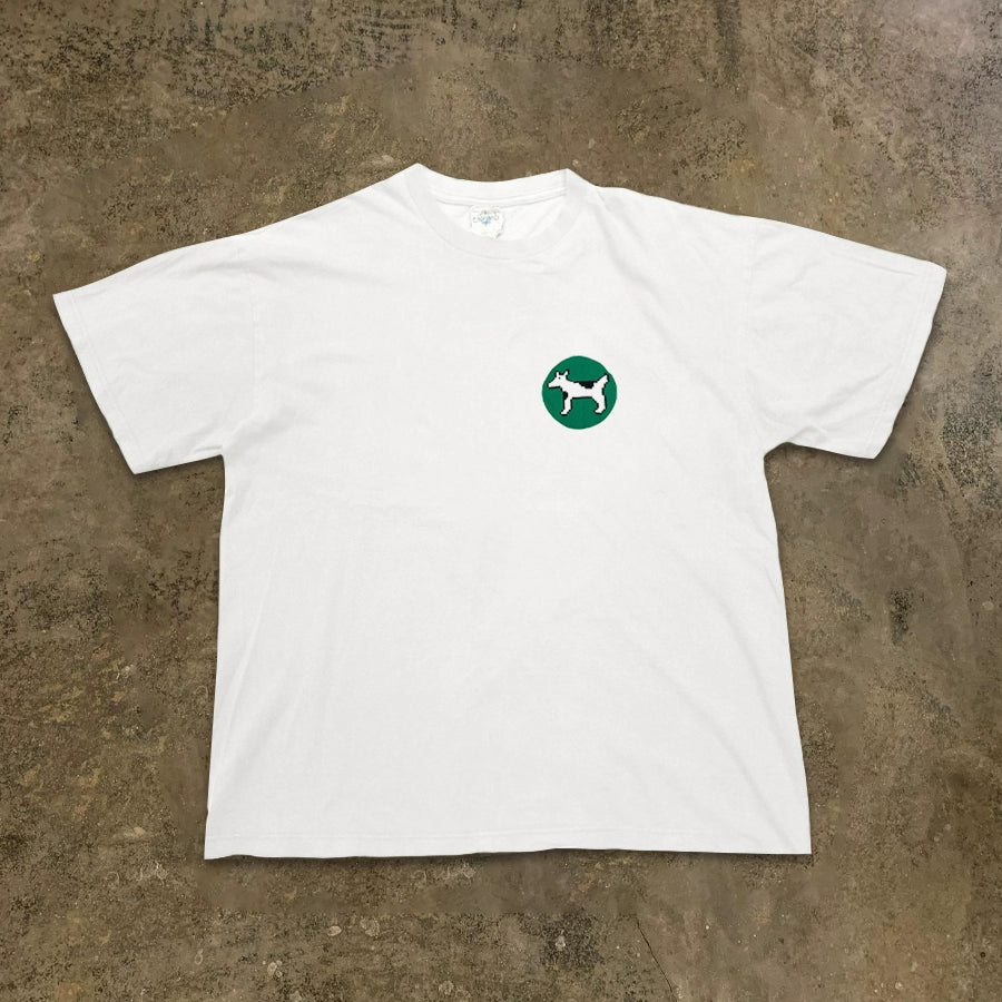 Pixel Art Dog Cartoon Tee with Urban Flair