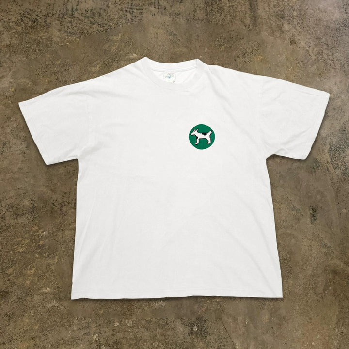 Pixel Art Dog Cartoon Tee with Urban Flair