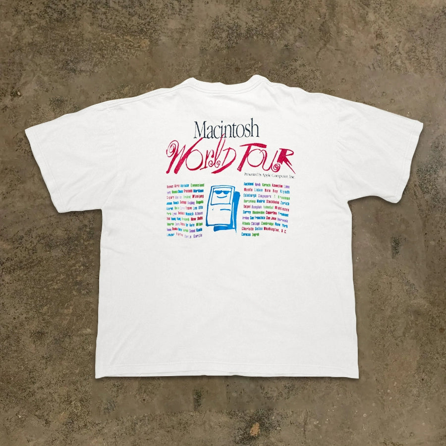 Creative Alphabet Graphic Cotton T-Shirt in White