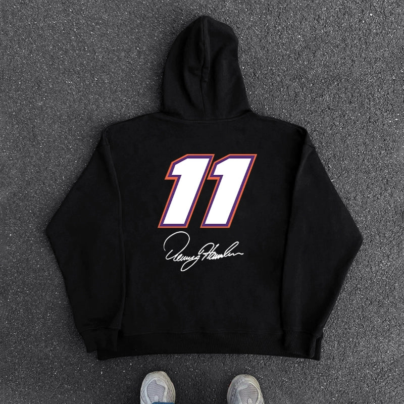 Digital 11 Retro Black Hoodie