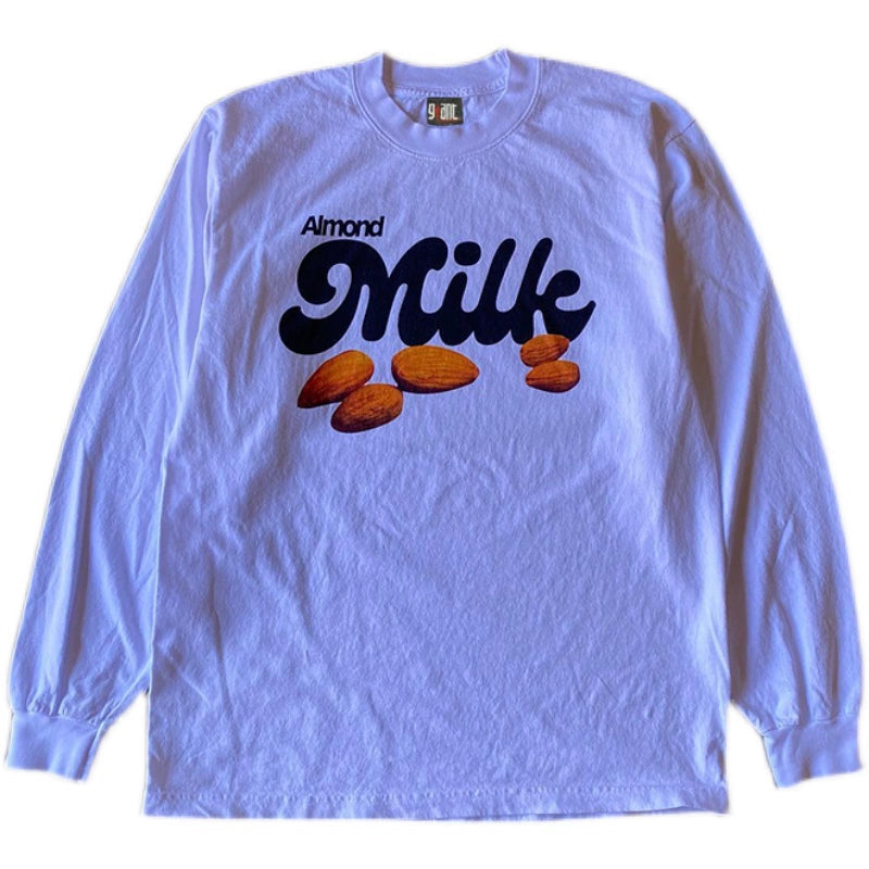 Vintage Almond Long Sleeve Crew Neck T-Shirt