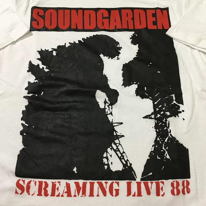 Vintage Punk Inspired Off Shoulder Soundgarden T-Shirt