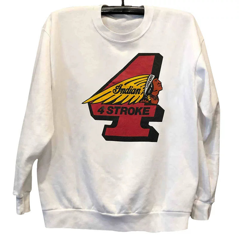 Chic Hip Hop 4 Stroke Motorcycle Crew Neck Sweatshirt