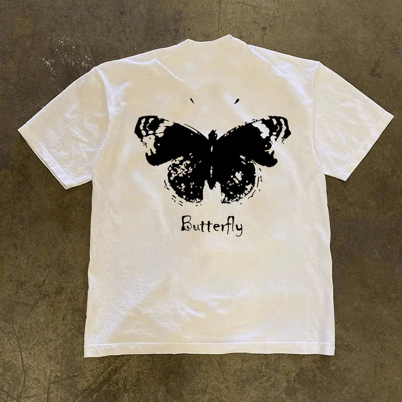 Chic Cut-Out Label Cotton T-Shirt