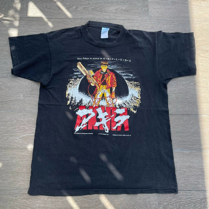 Vintage Akira-Inspired Hip Hop Graphic Tee