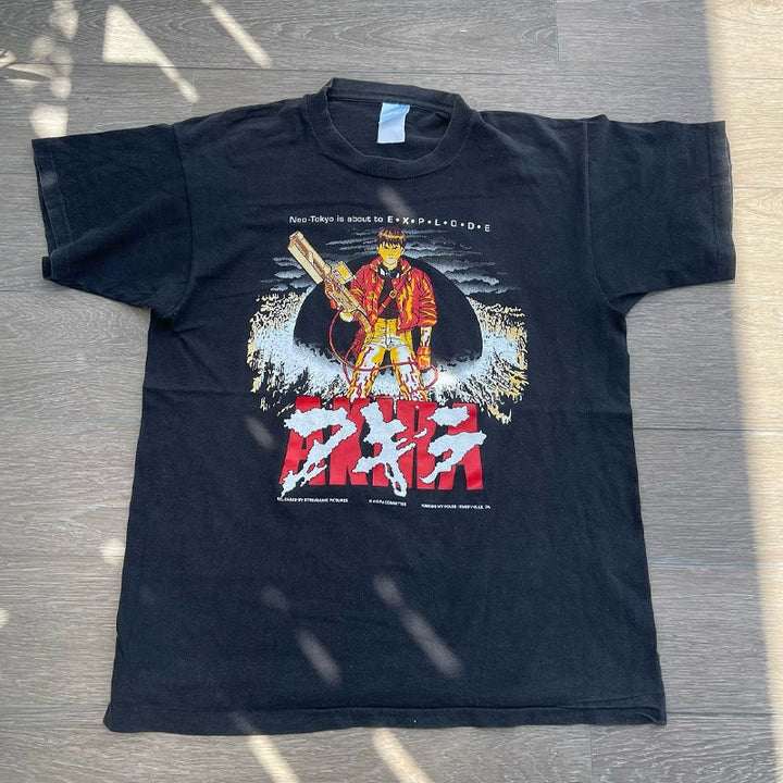 Vintage Akira-Inspired Hip Hop Graphic Tee