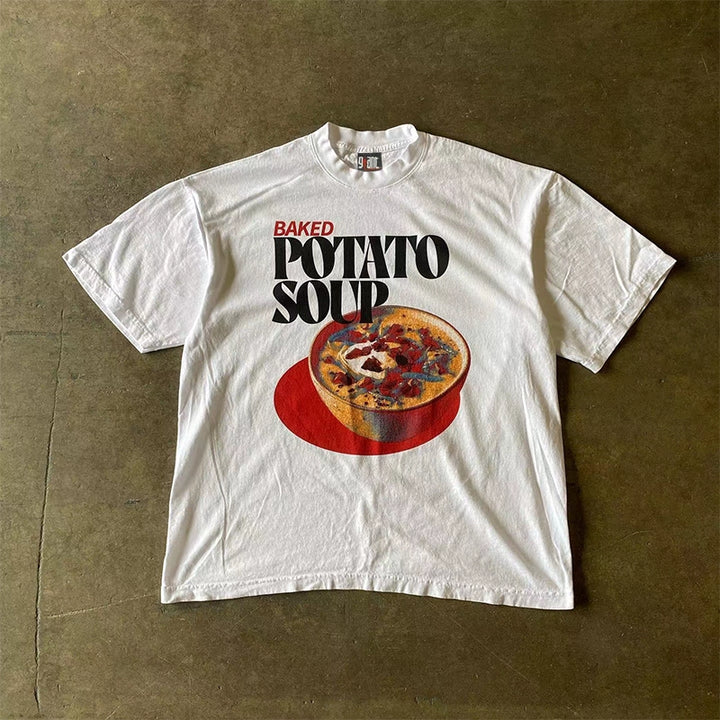 Whimsical Potato Soup Big Bowl T-Shirt