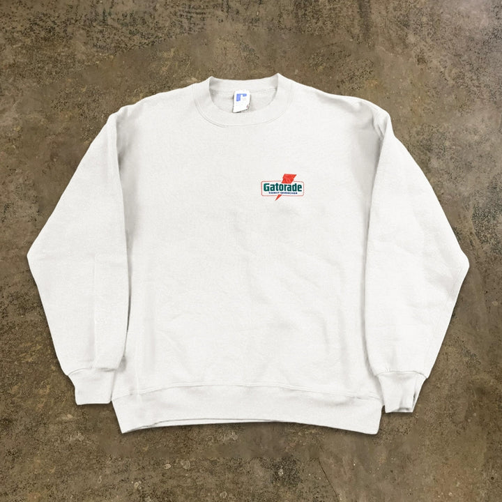 Lightning Graphic White Crewneck Sweatshirt