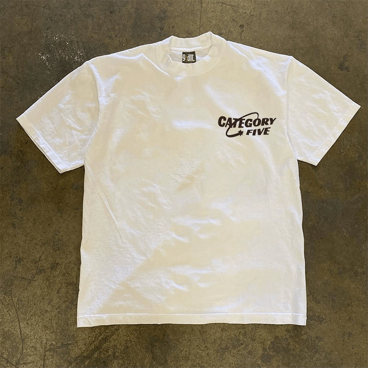 Retro Letter Graphic Short Sleeve T-Shirt