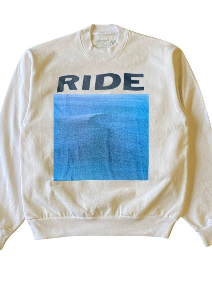 Ride band nowhere album cover vintage American retro long sleeve men's and women's lazy loose sweatshirt