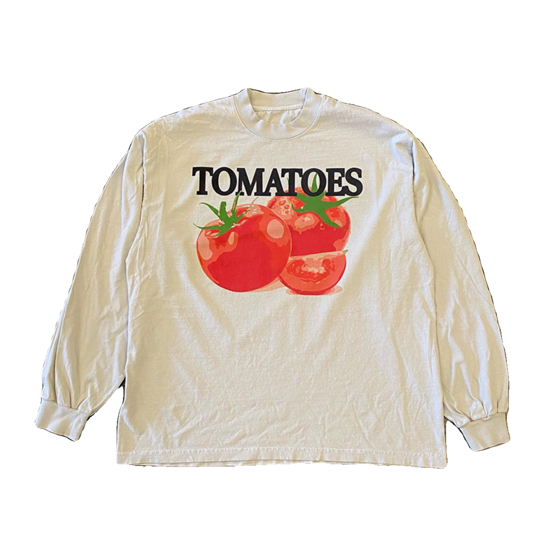 Bold Cotton Tomato Print Long Sleeve Tee