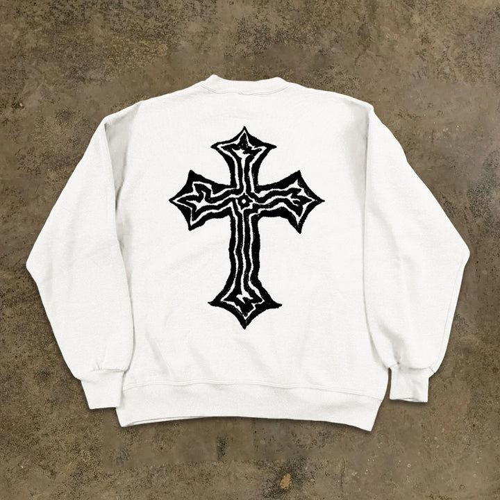 Vintage Graffiti Cross Design