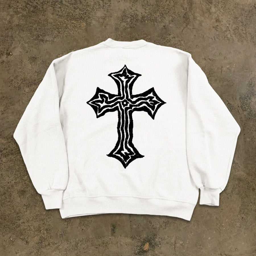 Vintage Graffiti Cross Design