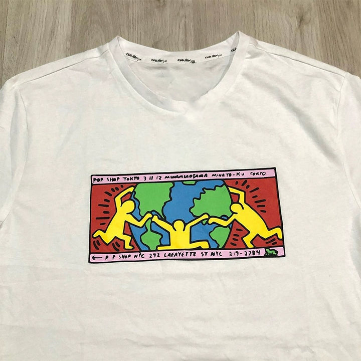 Keith Haring Inspired Graffiti Art Short Sleeve T-Shirt