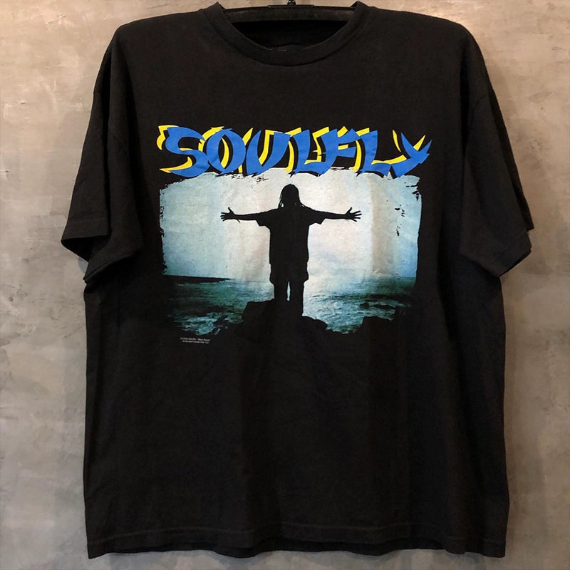 Soulfly Flying Band Vintage Rock Graphics T-Shirt