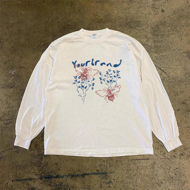 Vintage Floral Art Long Sleeve T-Shirt
