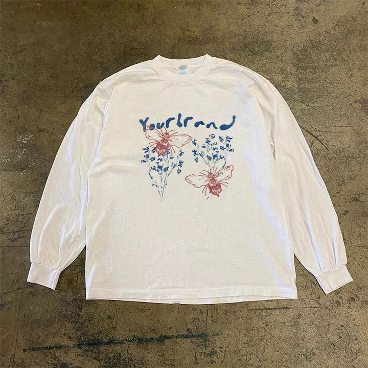 Vintage Floral Art Long Sleeve T-Shirt