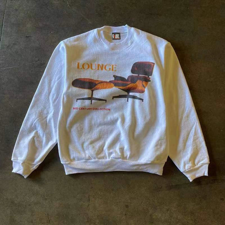 Vintage Hip Hop Graphic Crew Neck Sweatshirt