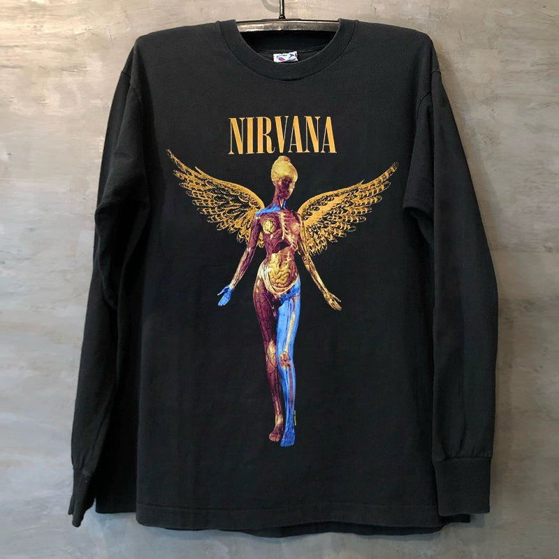 Nirvana Angel Street Hip Hop Oldschool Graphic Tee