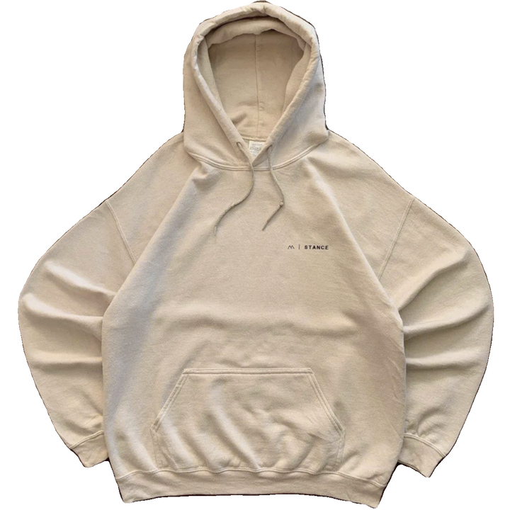 Khaki Letter Print Heavyweight Hooded Sweatshirt