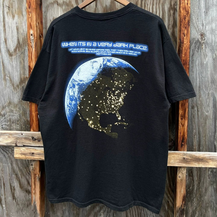 Earth-Inspired Graphic Cotton T-Shirt